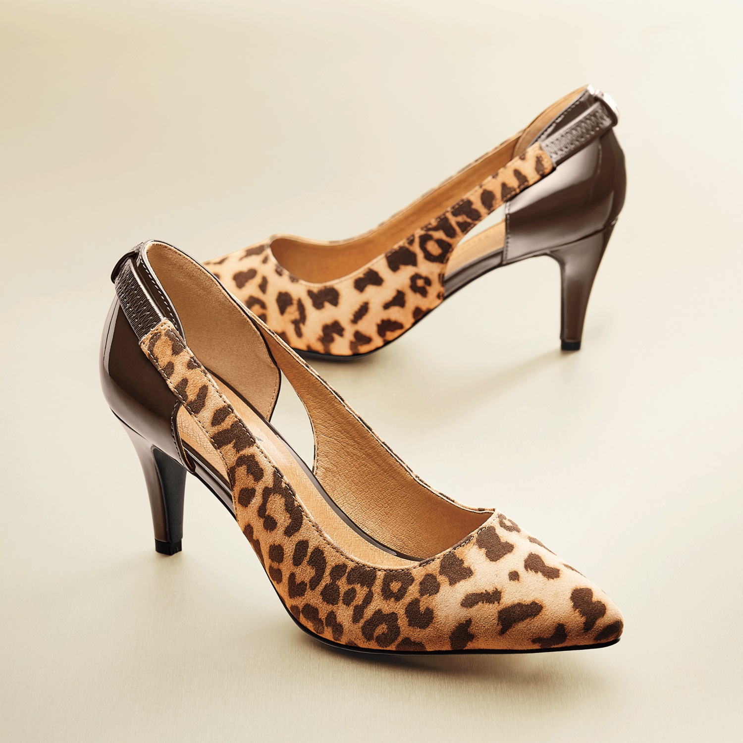 Leopard print shoes 3 inch heel cheap