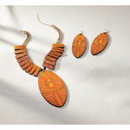Ethnic Pattern Necklace &amp; Earring Set, , large