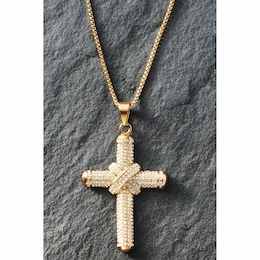 Majesty Crystal Cross Pendant, , large