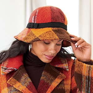 Plaid Floppy Hat, , large
