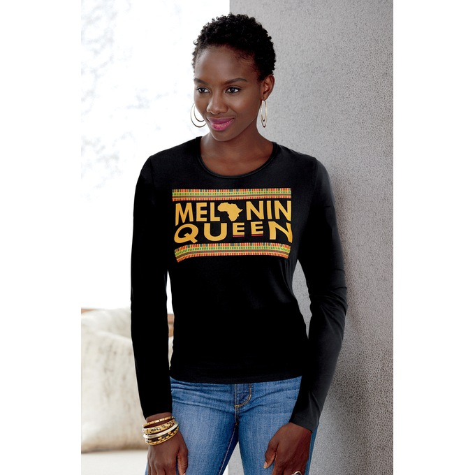 Melanin Queen T-Shirt, , large