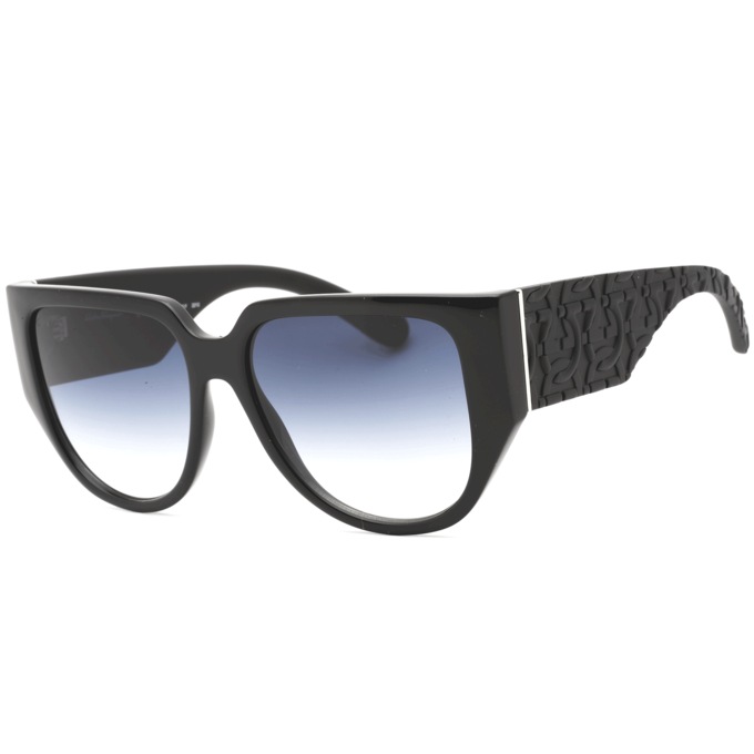 Salvatore Ferragamo Cat-Eye Sunglasses, Black Blue Gradient, large
