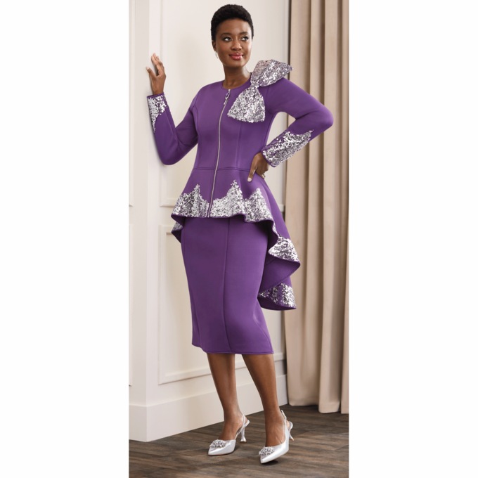 Kadea Embellished Bow Jacket Dress, , large