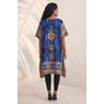 Lulit Short Caftan with V-Neck in Regal Border Print, Blue Multi, large