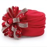 Embellished Satin Flower Turban, , large