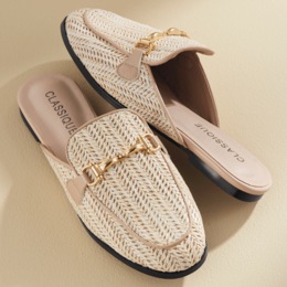 Classique Woven Bit Mule, , large