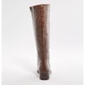 Croco-Print Embossed Faux-Leather Boot for Women with 1.5" Heel, Brown, large