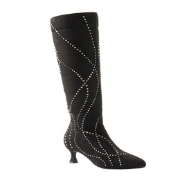 Tall Studded Rhinestone &amp; Faux Suede Boot for Women, , large