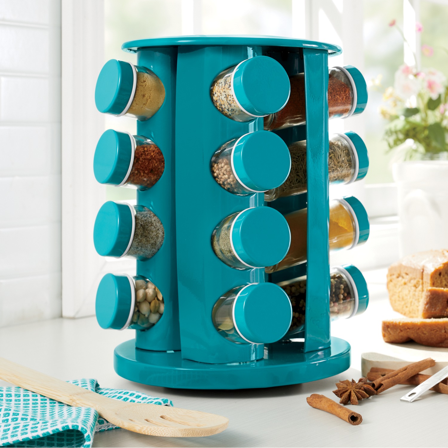 16 Jar Spinning Spice Rack ASHRO
