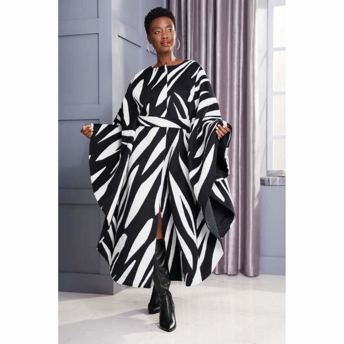 Bree Belted Cape Coat, , large