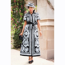 Sharvetta Maxi Dress and Hat, , large