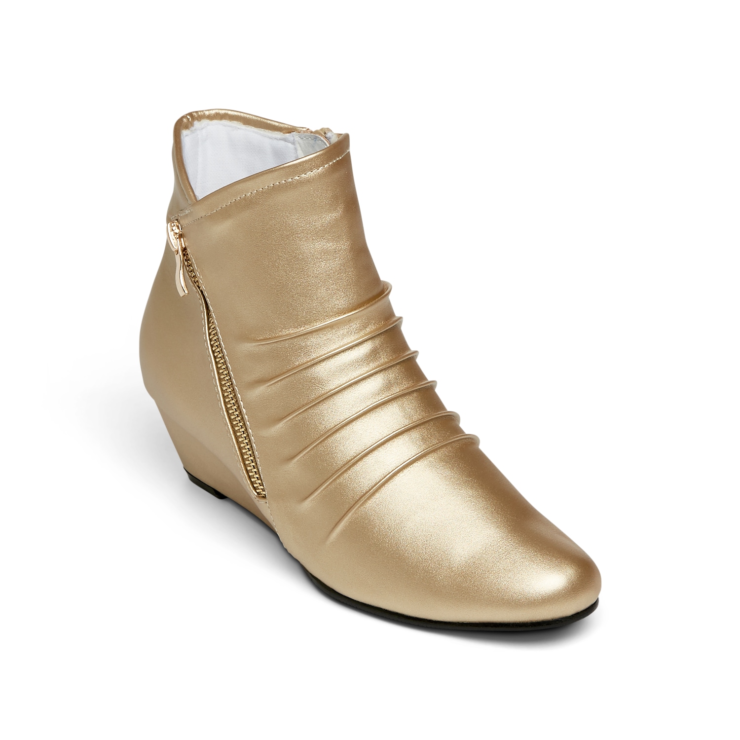 metallic bootie