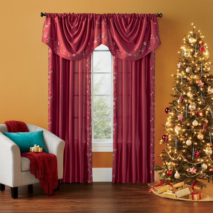 Embroidered Taffeta Window Treatments, , large
