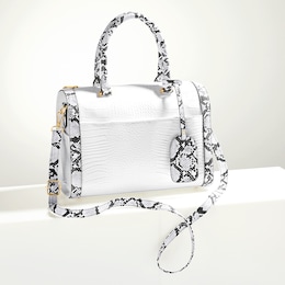 Croco Snake Satchel, , large