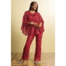 Sequined Cape Pant Set, , large