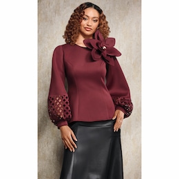 Jada Peplum Top, , large