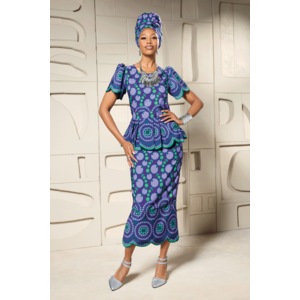 Nafeesa Twin Print Sheath Dress, , large