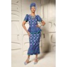 Nafeesa Twin Afrocentric Print Sheath Dress and Headwrap, , large
