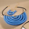 Disc U-Bib Necklace & Earring Set, , large
