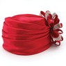 Embellished Satin Flower Turban, , large