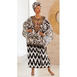 Malaika Caftan and Headwrap, , large