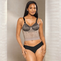 Rago Longline Wireless Women's Bra with Expandable Cups and Back Support, , large
