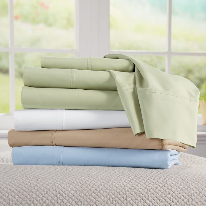 Bedtite CoolMax Cooling Microfiber Sheet Set, Icy White, large