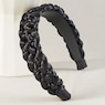 Braided Headband, Off Black, large