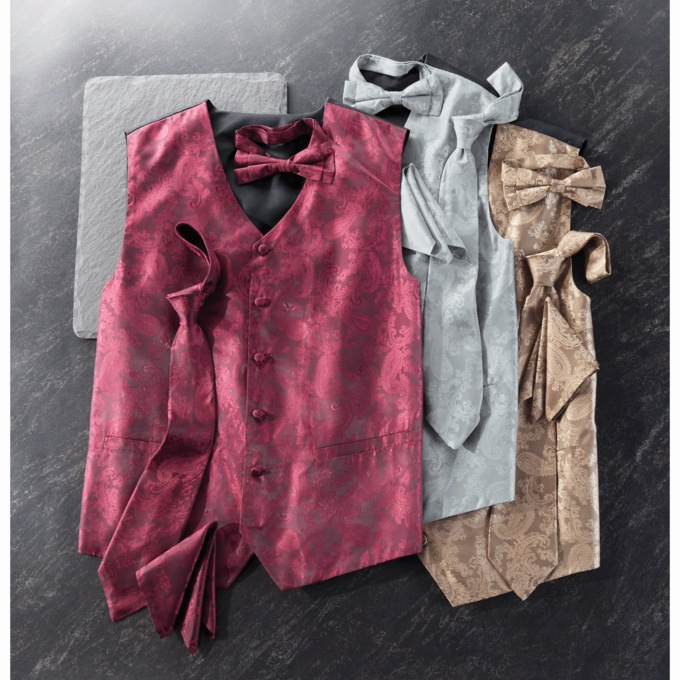 4-Piece Vest Set, Gold, large