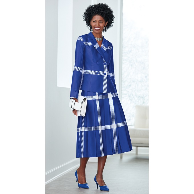 Exploded Plaid Skirt Suit, , large