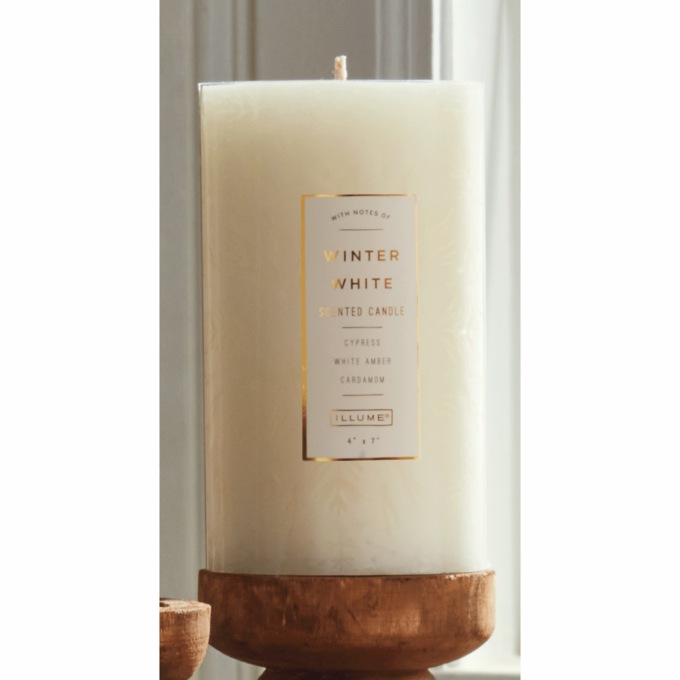 7-Inch Textured Pillar Candle, , large