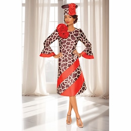 FayAnn A-Line Dress and Hat, , large