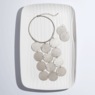 Round Grid Dangle Necklace and Earring Set, , large