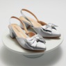 Classique Satin Bow Slingback, , large