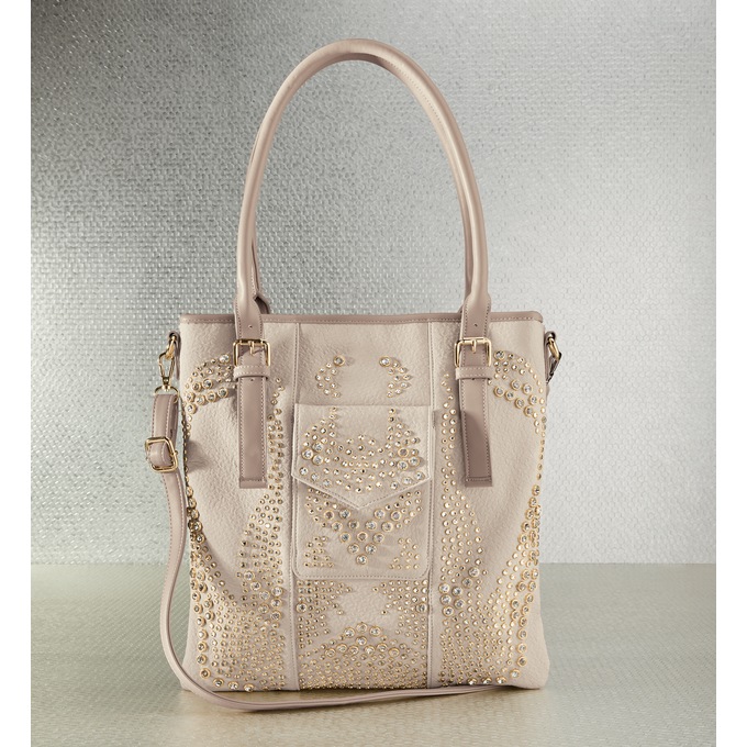 M.C. Handbags Chique Embellished Tote, , large