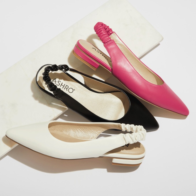 Pointed-Toe Slingback Flat, , large
