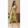 Taunia Fit-and-Flare Jacquard Dress, , large