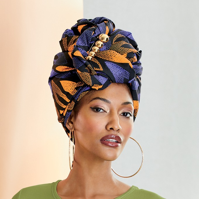 Ombre Leaf Headwrap, , large