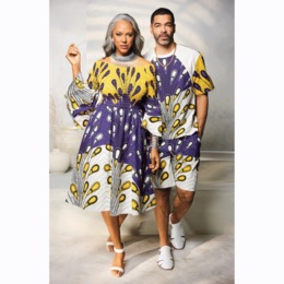 Nadella Smocked Bodice Fit-and-Flare Dress and Nelly Afrocentric Short Set, , large