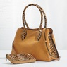 2-Piece Leopard Satchel, , large