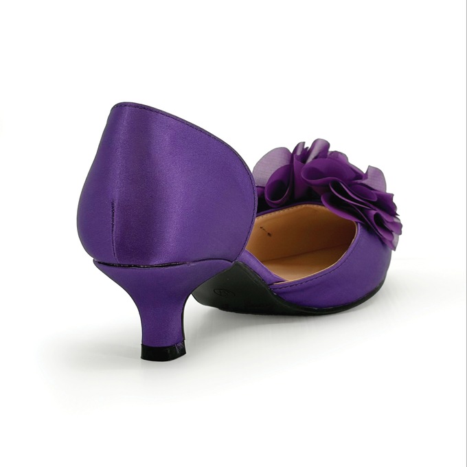 Amanda D'laurie D'Orsay Ruffle Pump with Memory Foam Footbed, , large
