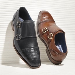 Stacy Adams Pierson Double Monk Cap-Toe Shoe, , large