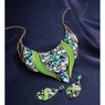 Crystal Floral Enamel Earrings, , large
