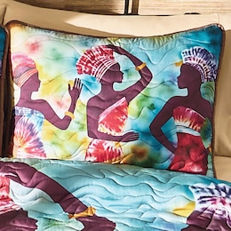 Dancing Women Vibrant Character Sham, , large