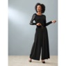 Tina Faux-Leather Trim Knit Top and Willow Wide-Leg Pant, , large