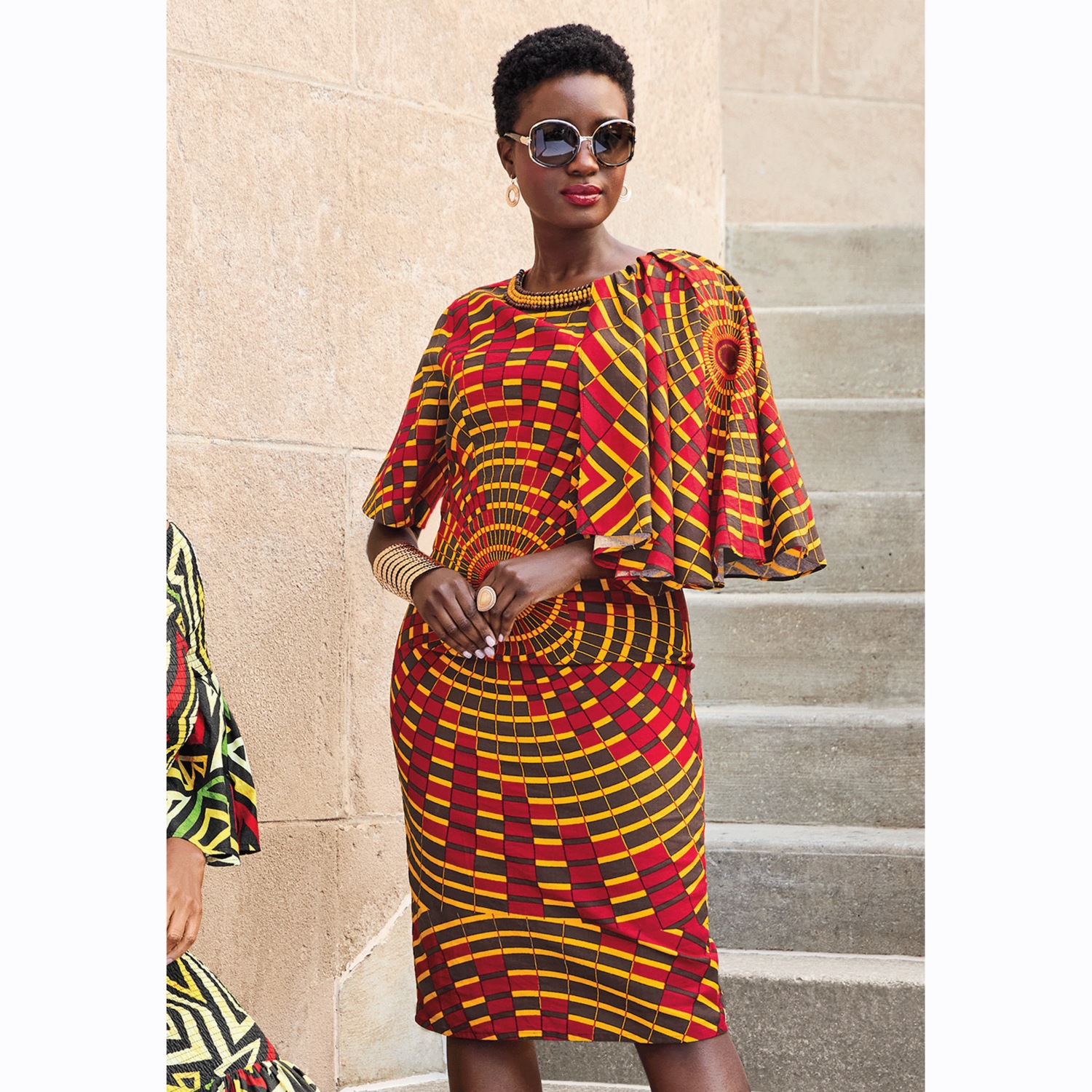 Zaida Cape Sheath Dress ASHRO