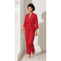 Liza Linen Blend Pant Set, , large