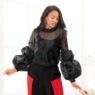 Patrisse Flounce Blouse, , large