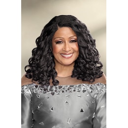 Dorinda Clark-Cole Champagne Wig, Off Black, large