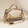 Metallic Studded Satchel , , large